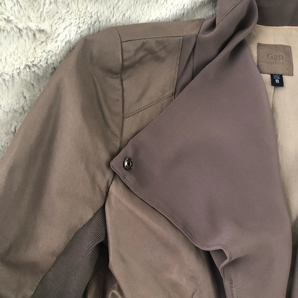 Gap perforated leather and chiffon jacket. - Picture 4 of 6